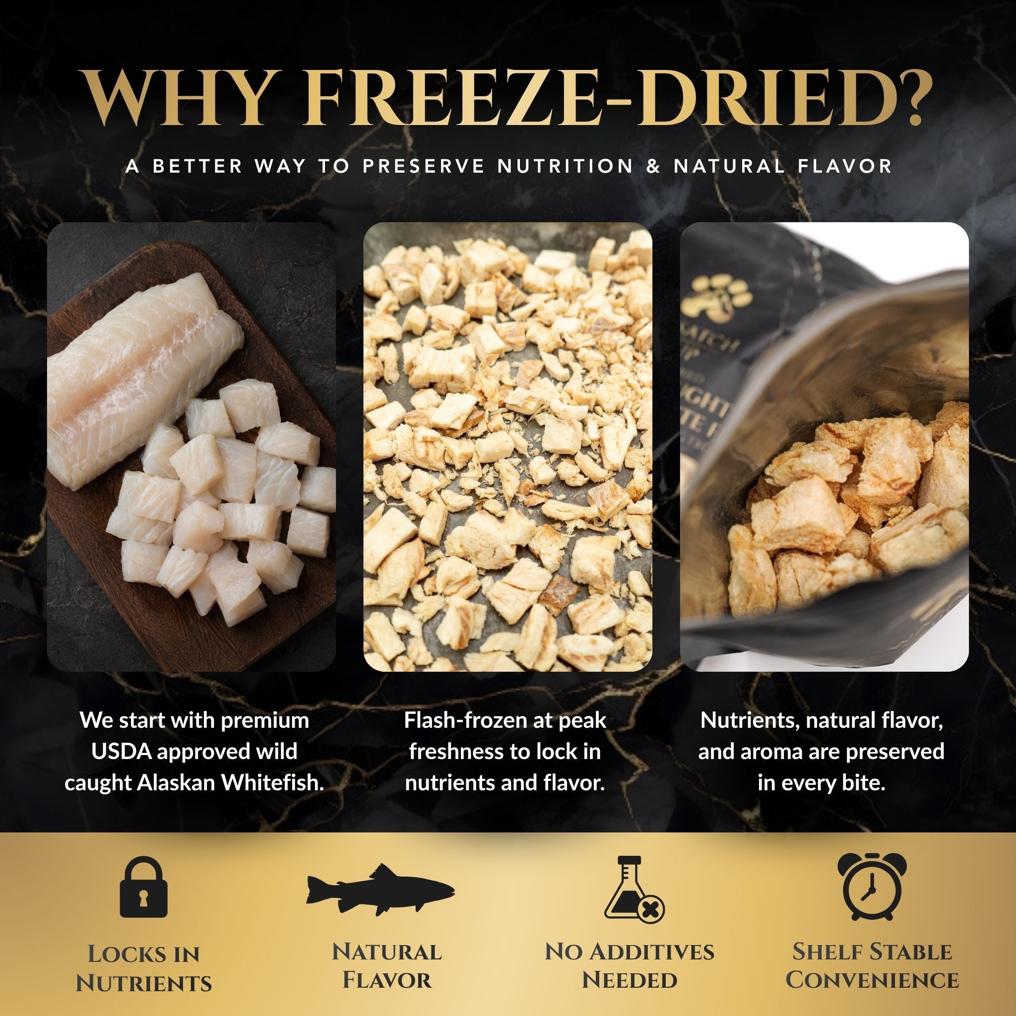 Freeze-Dried Alaskan Whitefish Dog Treats